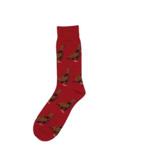 Shuttlesocks red standing grouse socks