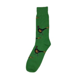 Shuttlesocks green standing pheasant socks