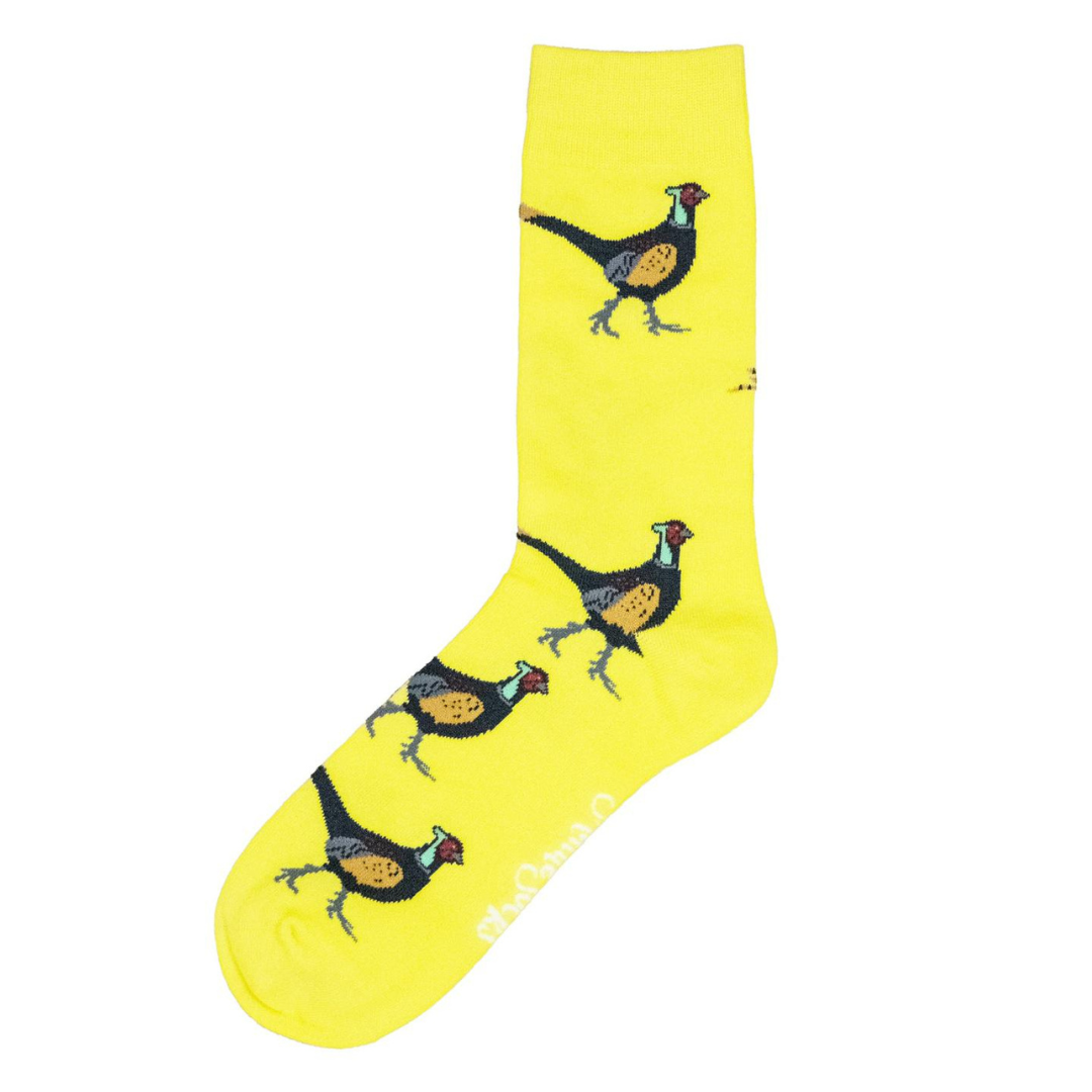 Yellow Pheasant Socks - ShuttleSocks