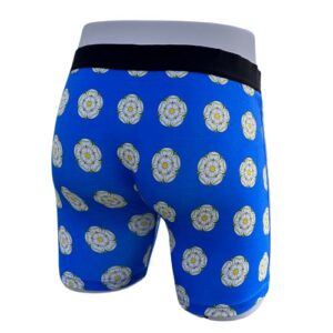 blue Yorkshire rose boxers