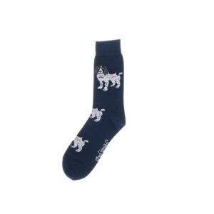 Shuttlesocks crew socks navy spaniel design