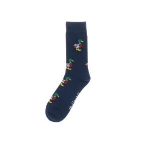 Shuttlesocks crew socks navy duck design