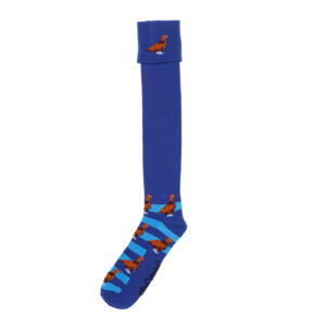 Shuttlesocks shooting socks walking socks blue standing grouse design