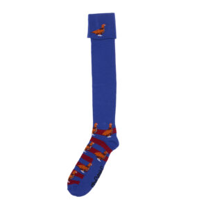 Shuttlesocks shooting socks walking socks blue standing grouse design