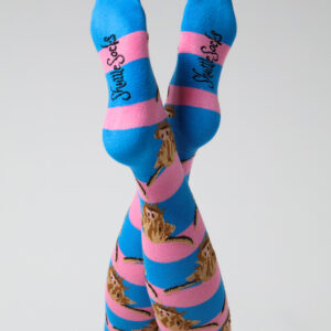 Blue & Pink Long Pheasant Welly Socks - Image 3