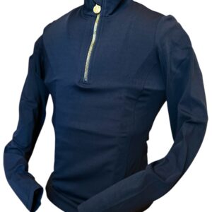 jet black base layer gold zip