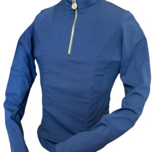 navy base layer gold zip