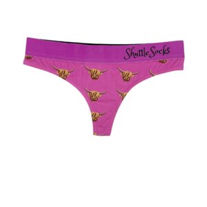 PINK HIGHLAND COW THONG