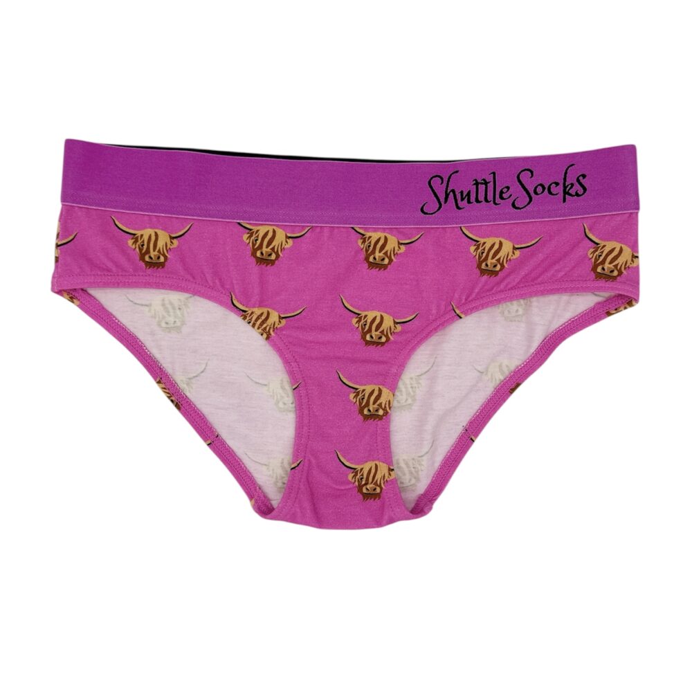 PINK HIGHLAND COW BRIEFS