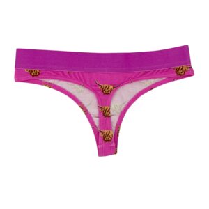 Pink Highland Cow Women's Thong - Image 3