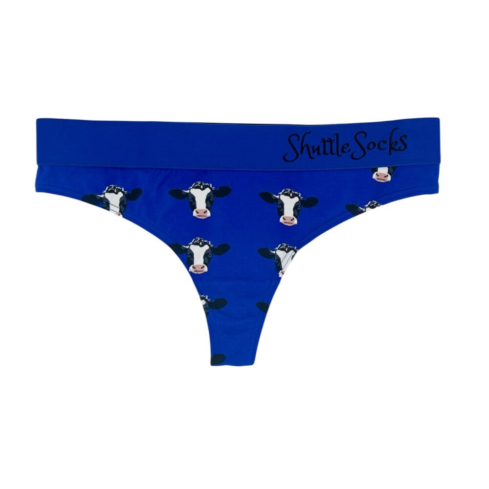 BLUE COW THONG