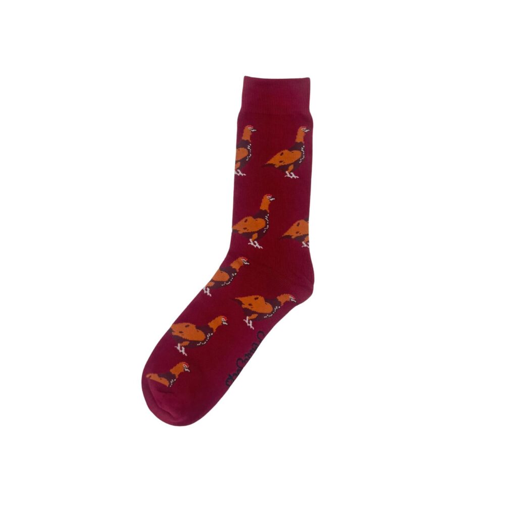 maroon grouse socks