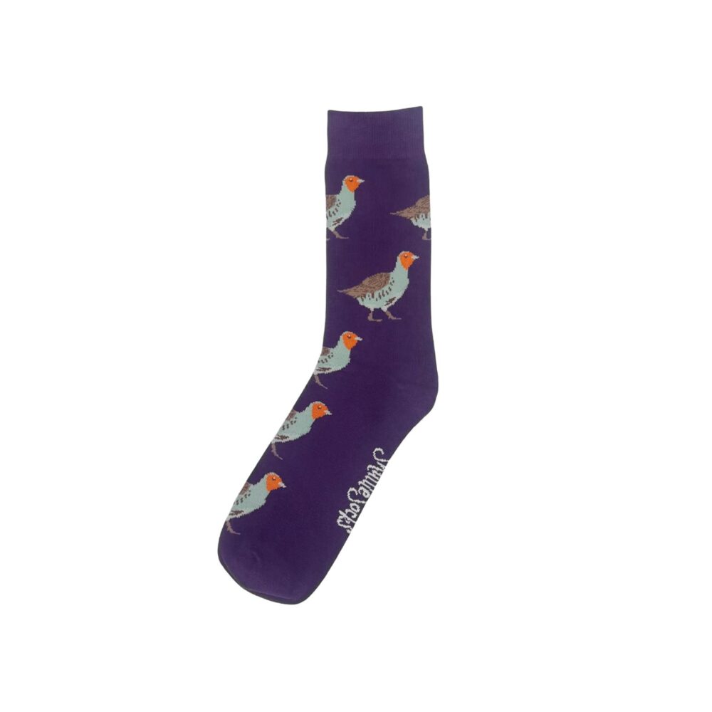 dark purple partridge socks